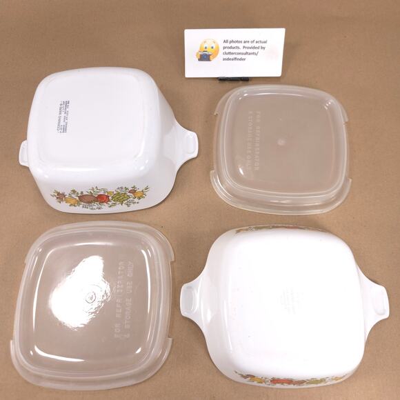 Corning Ware Spice of Life Bundle #A-10-B Casserole Dish #P-43-B Petite #P-41-B - Picture 8 of 9